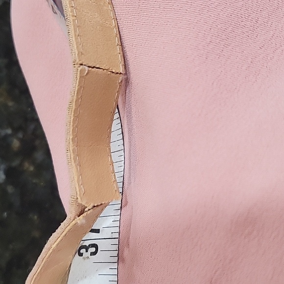 Vintage 1950's Dusty Pink Lace Top Dress 3/4 Length Sleeve Size S - Picture 9 of 9